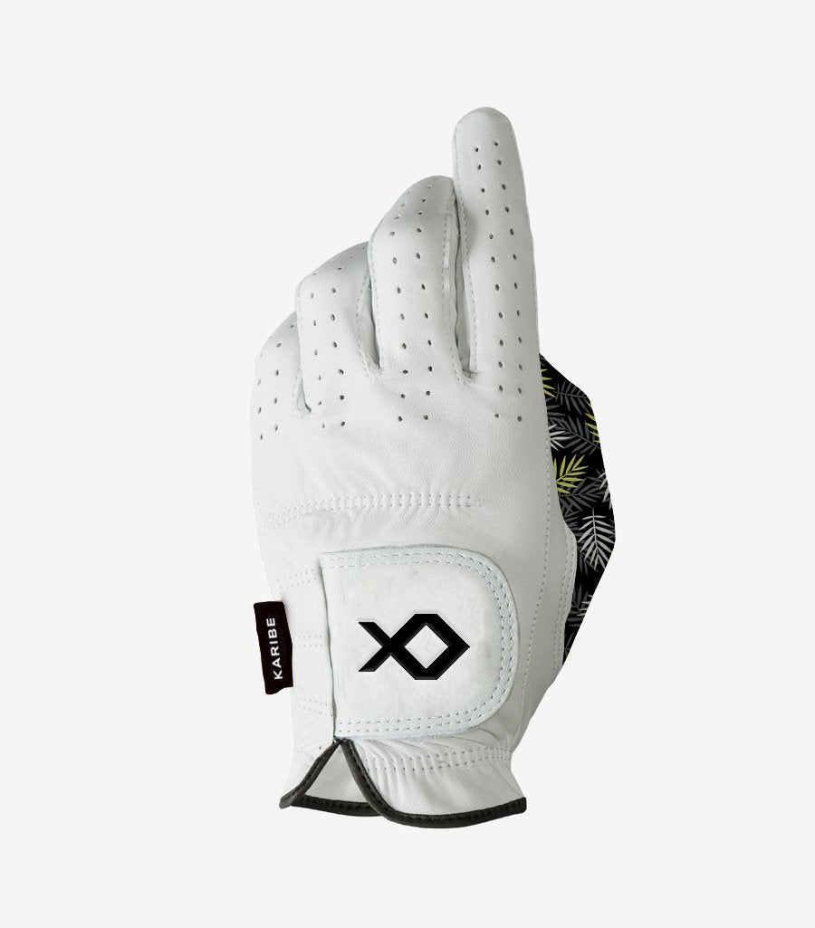Black Palms Set - 2 Premium Golf Gloves + Matching towel